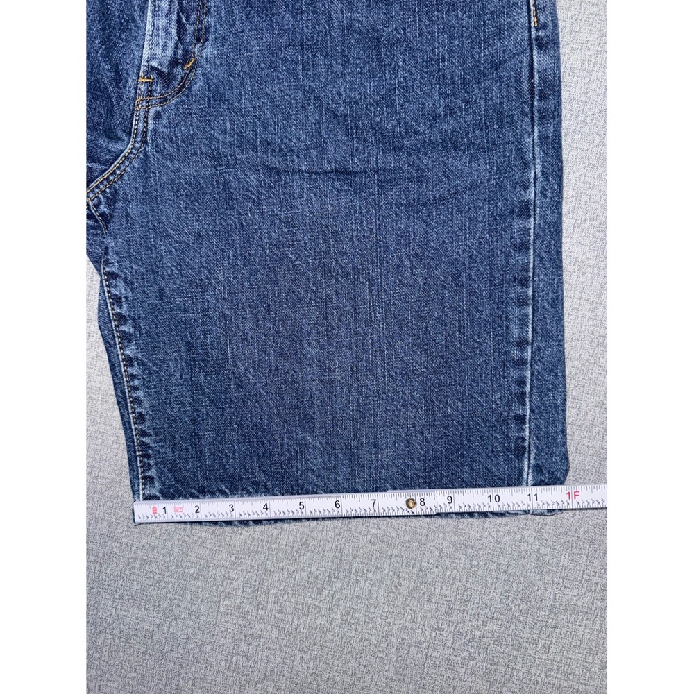Levis Levi 34 550 Relaxed Fit Denim Shorts Blue Medium Wash Vintage Style Jorts - Picture 10 of 13